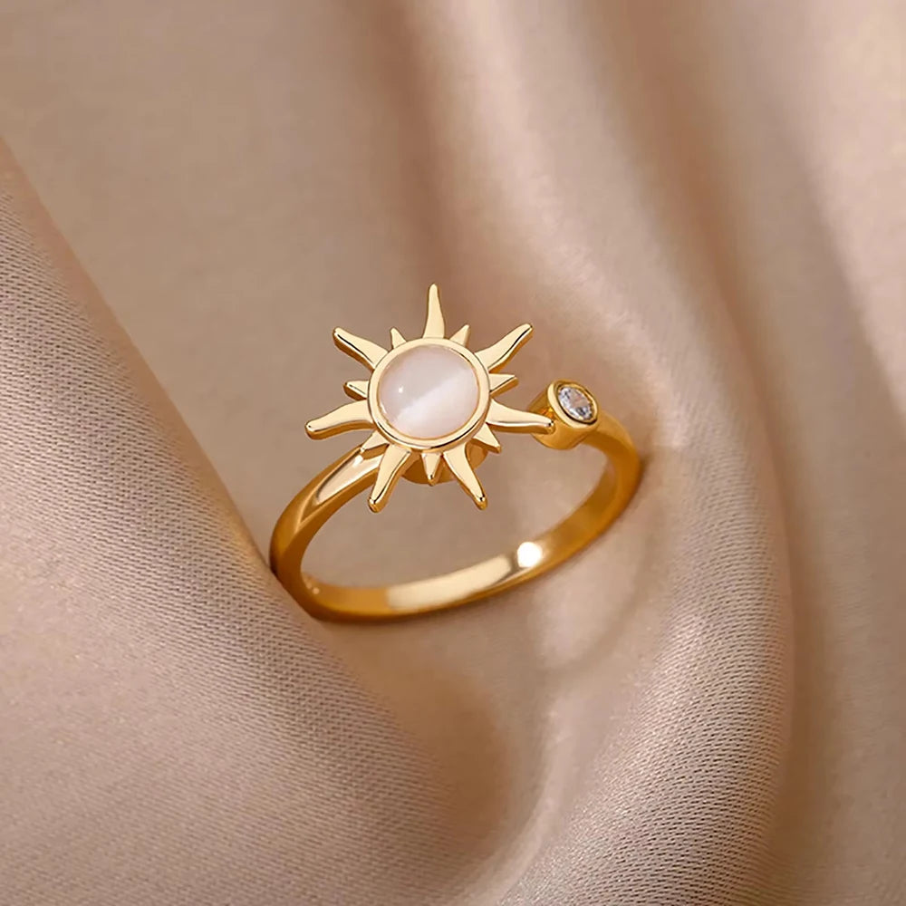 Golden Geo Glow Ring