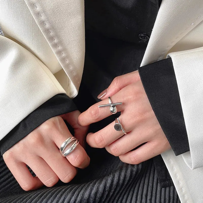 Vintage Geometric Charm Ring