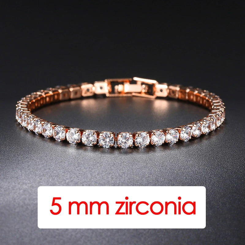 Silver CZ Tennis Chain Bracelet