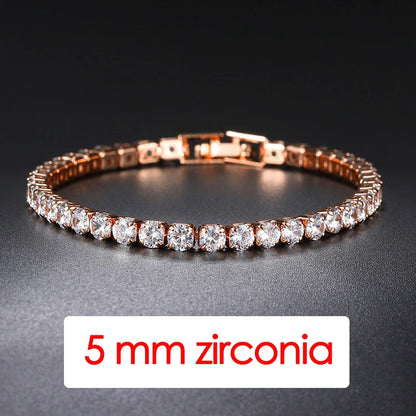 Silver CZ Tennis Chain Bracelet