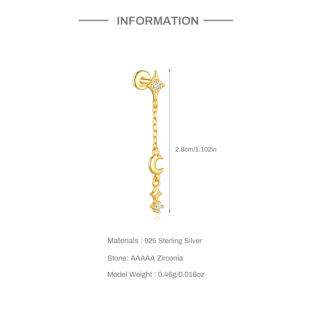 Celeste Moonstar Tassel Stud
