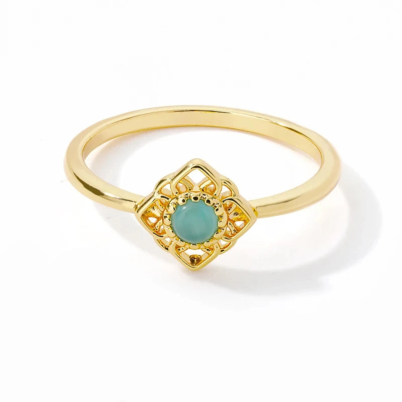 Ethereal Opal Flower Ring