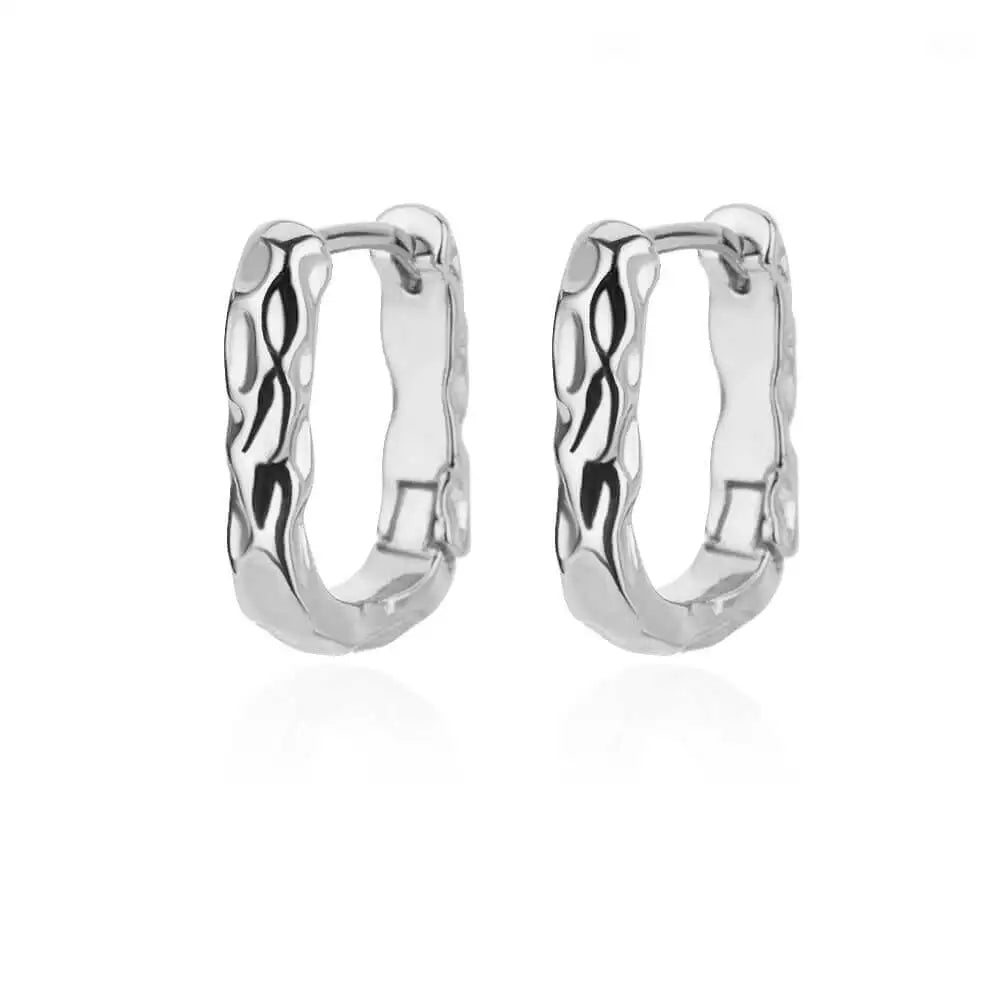 Celeste Heart Hoop Earrings
