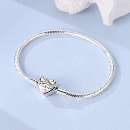 Celeste Heart Charm Snake Bracelet