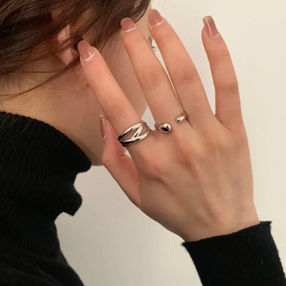 Celeste Double Wave Silver Ring