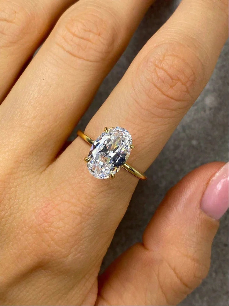 Luxury Sterling Zircon Promise Ring