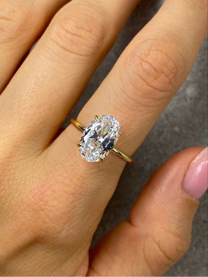 Luxury Sterling Zircon Promise Ring