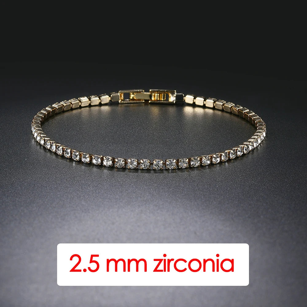 Silver CZ Tennis Chain Bracelet
