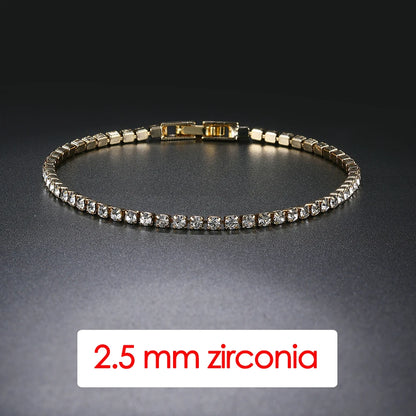 Silver CZ Tennis Chain Bracelet