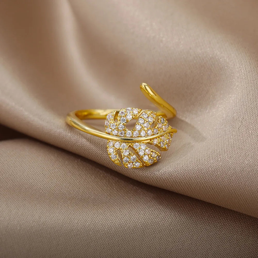 Golden Geo Glow Ring