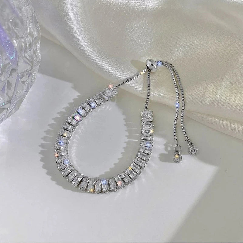 Rainbow Crystal Chain Bracelet