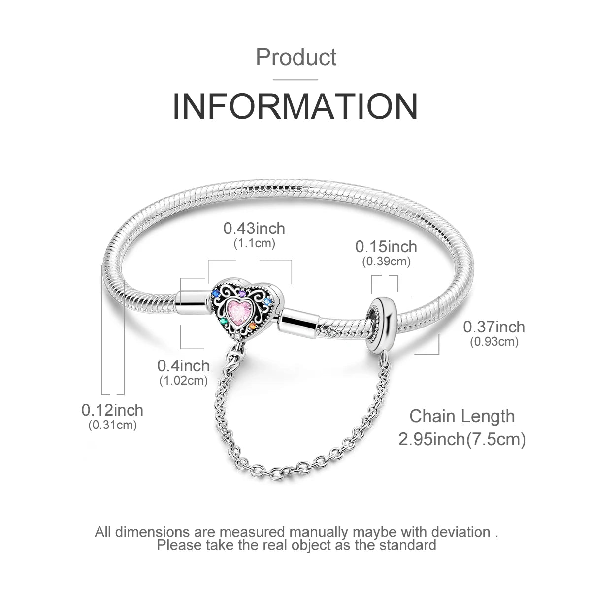 Holy Mother Heart Charm Bracelet