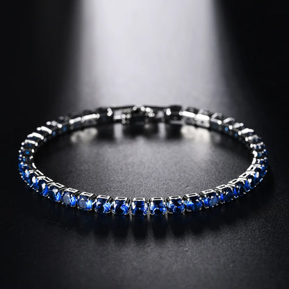 Micro-Inlaid Crystal Tennis Bracelet