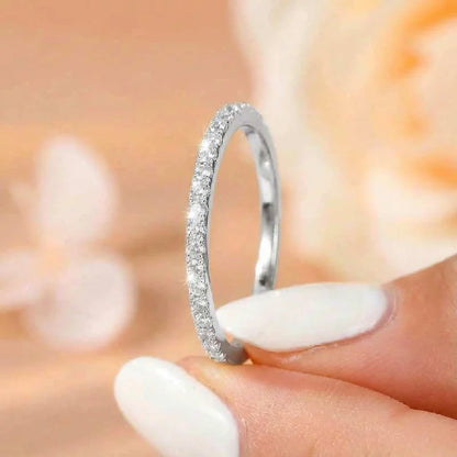 Celeste Half Spark Stack Ring