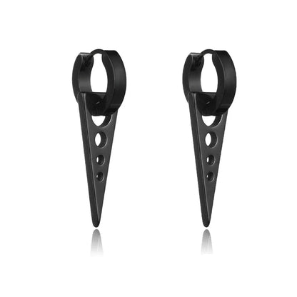 Celeste Black Steel Studs