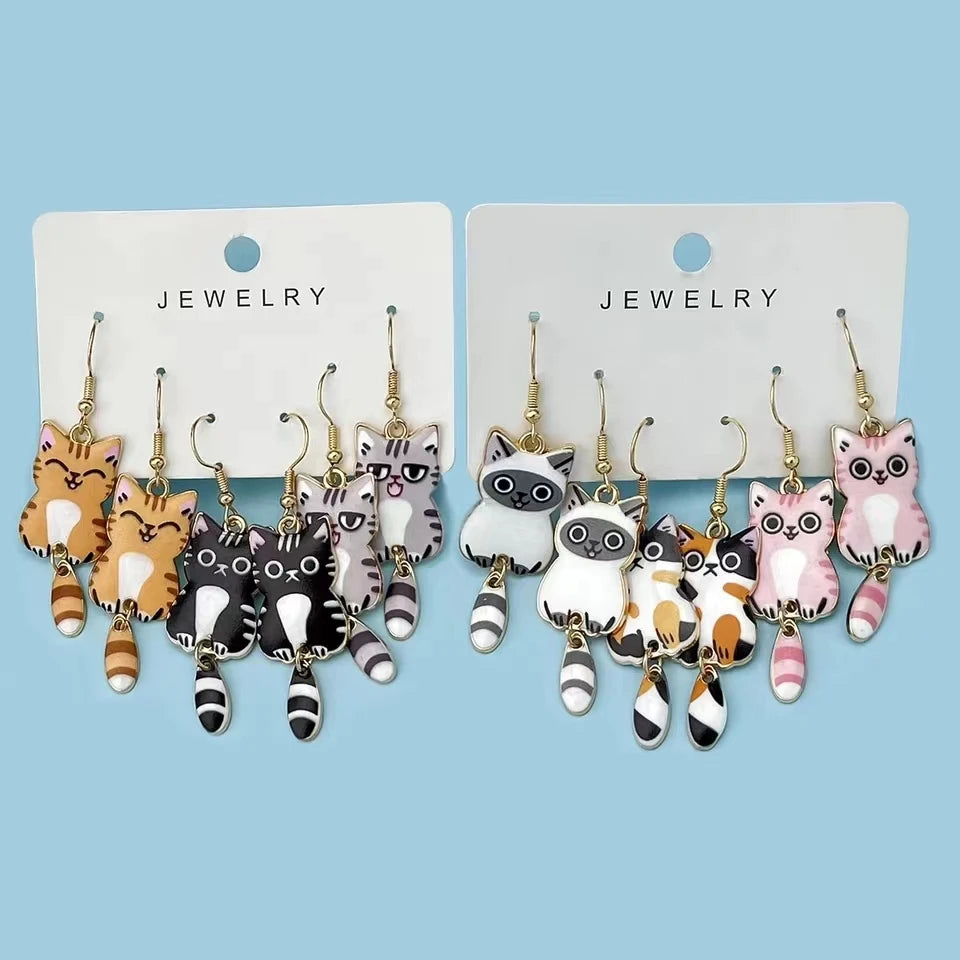 Celeste Cat Charm Earring