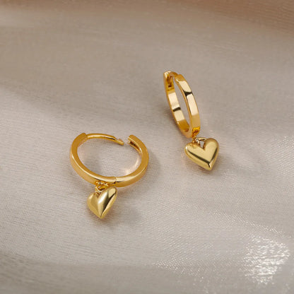 Celeste Heart Hoop Earrings