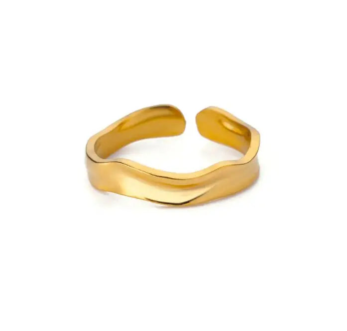 Golden Edge Open Ring