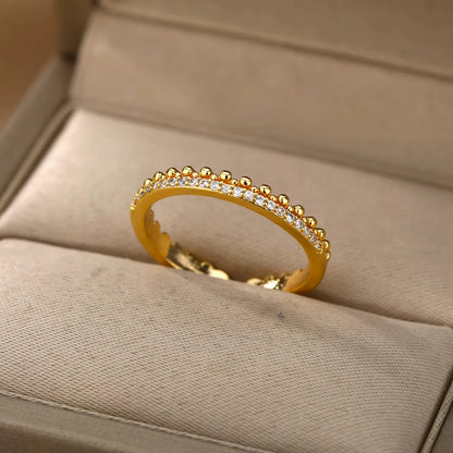 Golden Geo Glow Ring
