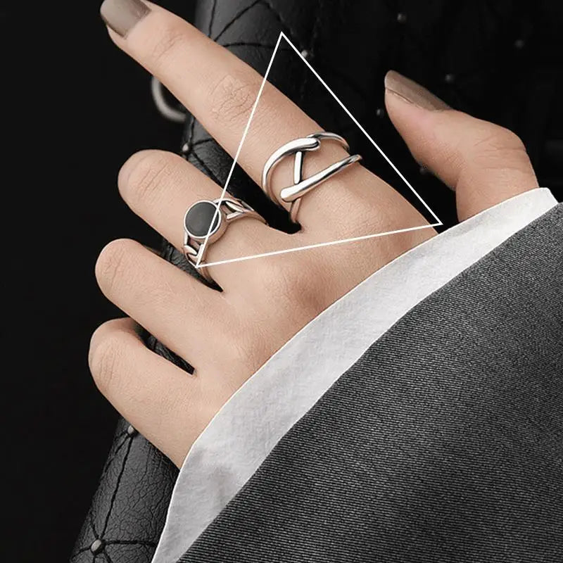 Vintage Geometric Charm Ring