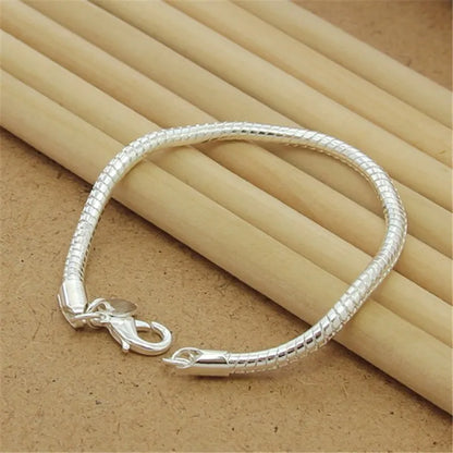 Celeste Square Chain Silver Bracelet