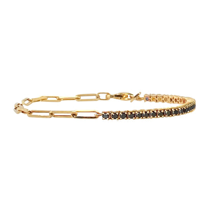 Rainbow Crystal Chain Bracelet