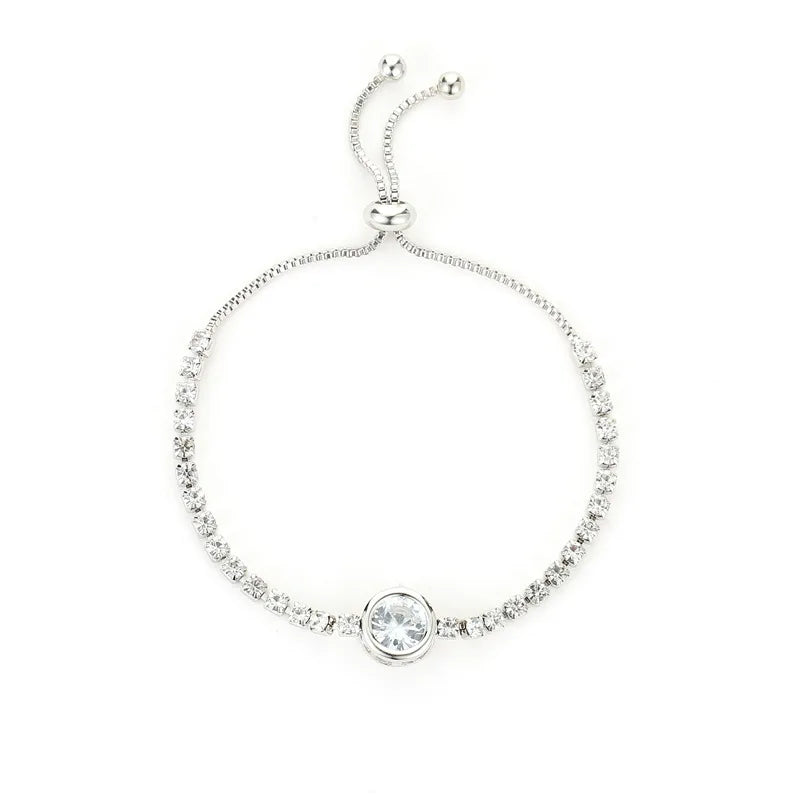 Rainbow Crystal Chain Bracelet