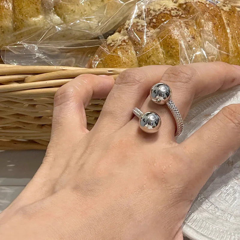 Celeste Double Wave Silver Ring