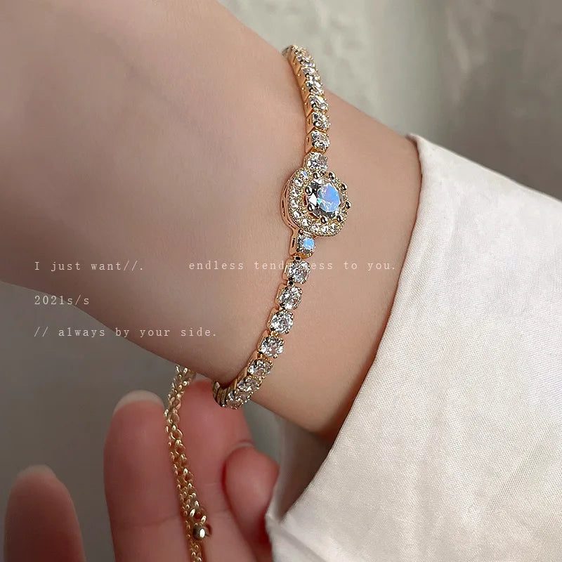 Celeste Gold Rhinestone Bracelet