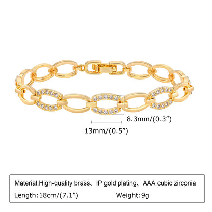 Celeste Gold Paperclip Chain Bracelet