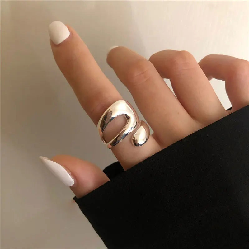 Vintage Geometric Charm Ring